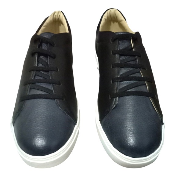 Marc Joseph New York Other - Marc Joseph New York Clarkson St Mens 6.5 Black Ice Blue Grain Leather Sneakers